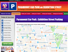 Tablet Screenshot of paramountcarpark.com.au